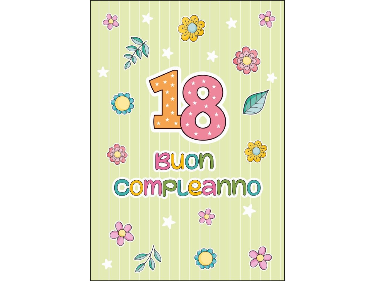BIGLIETTO COMPLEANNO 18 ANNI FEMMINILE FA00240BC/B