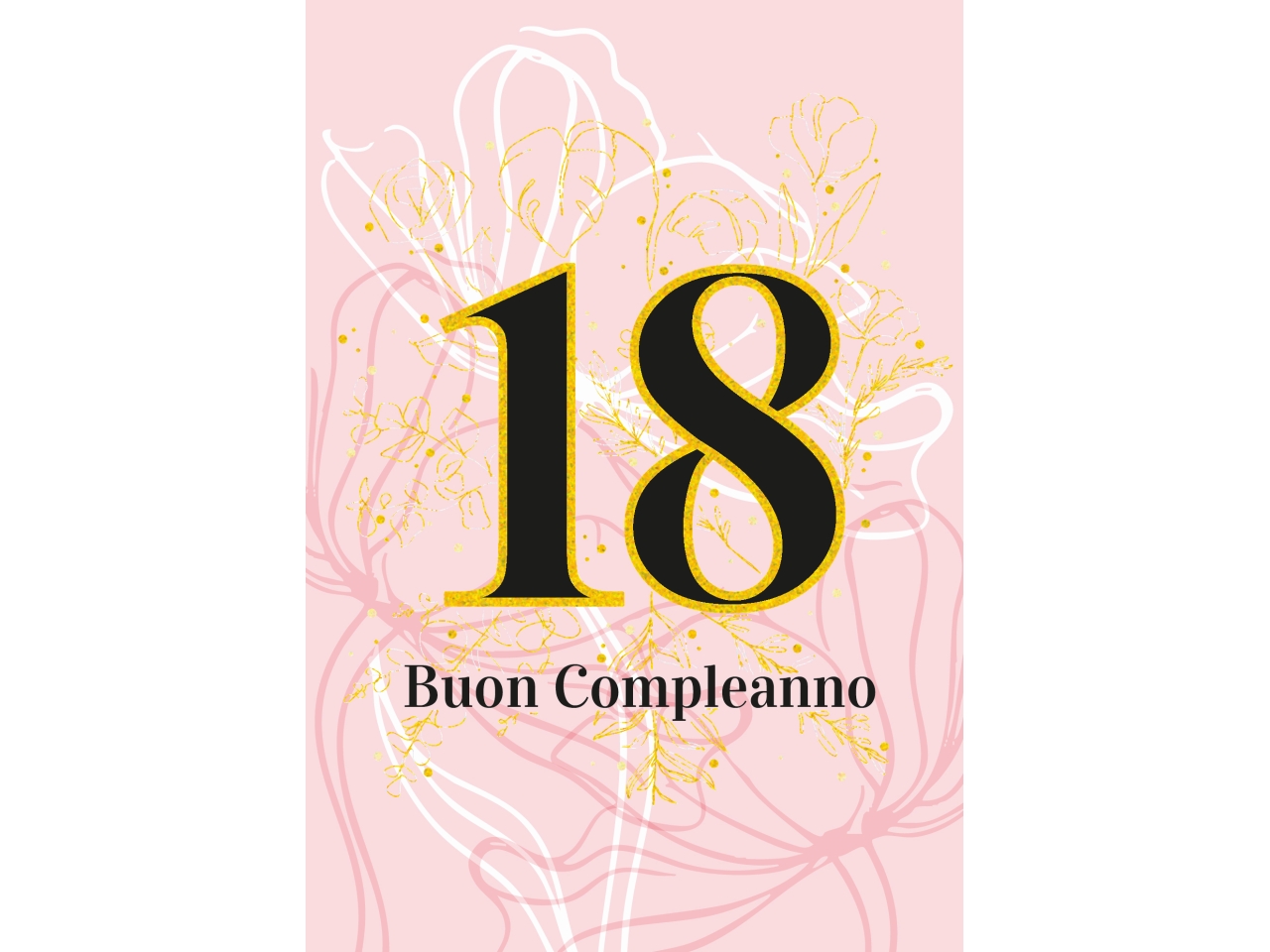 BIGLIETTO COMPLEANNO 18 ANNI ROSA FA00241BC/B