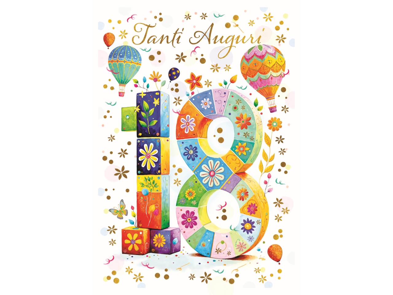 BIGLIETTO COMPLEANNO 18 ANNI FA00242BC/D