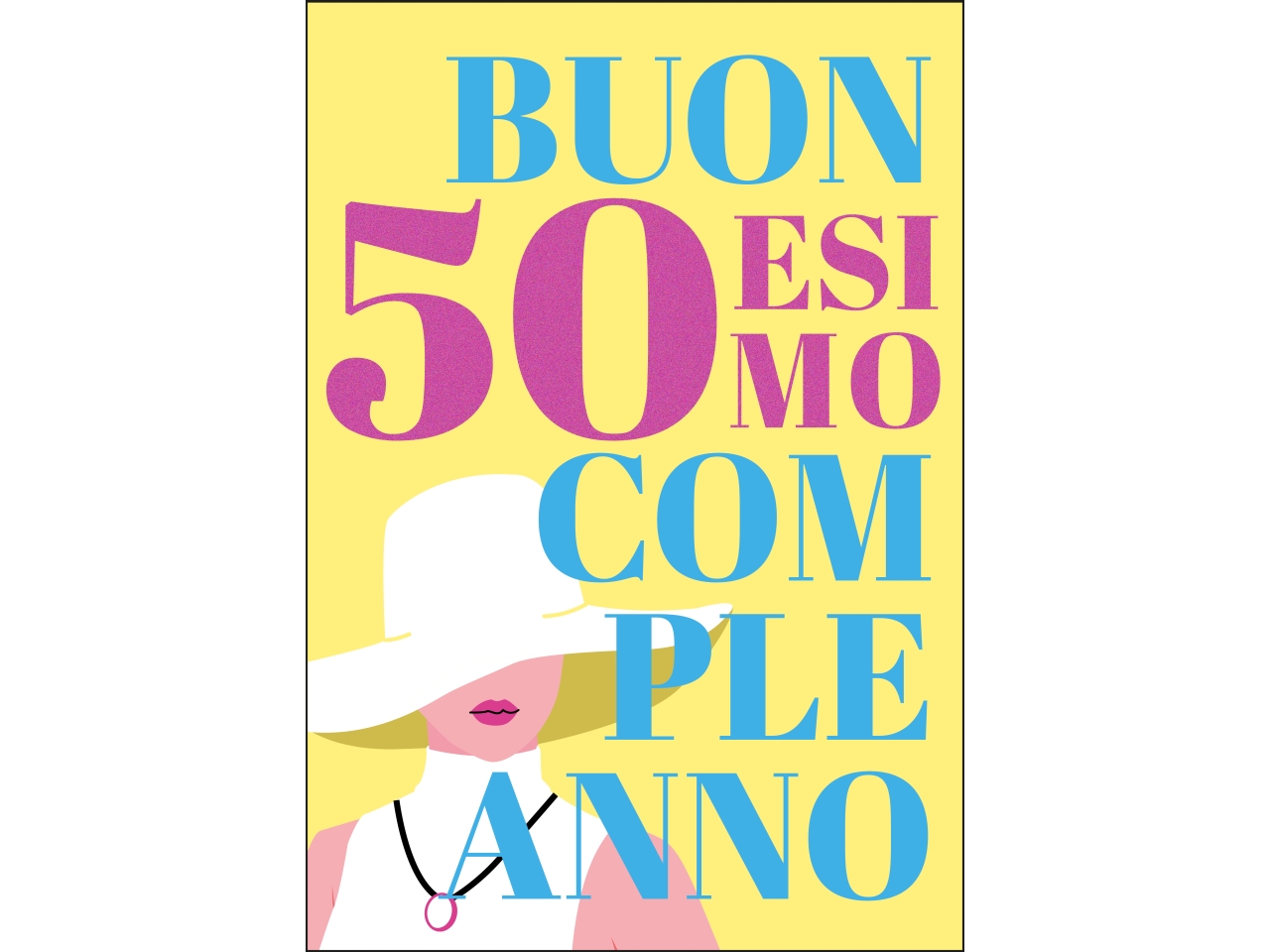 BIGLIETTO 50 ANNI FEMMINILE FA00205BC/A