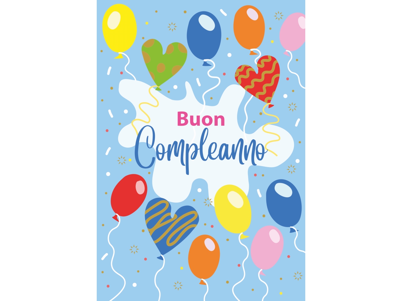 BIGLIETTO COMPLEANNO PALLONCINI FA00247BC/C BIGLIETTO COMPLEANNO PALLONCINI FA00247BC/C