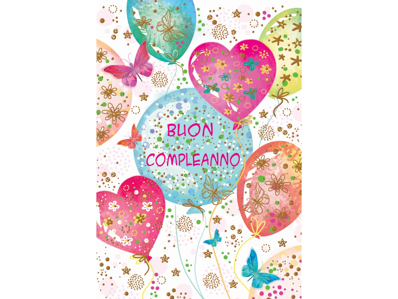 BIGLIETTO COMPLEANNO PALLONCINI E CUOR.FA00250BC/B BIGLIETTO COMPLEANNO PALLONCINI E CUOR.FA00250BC/B