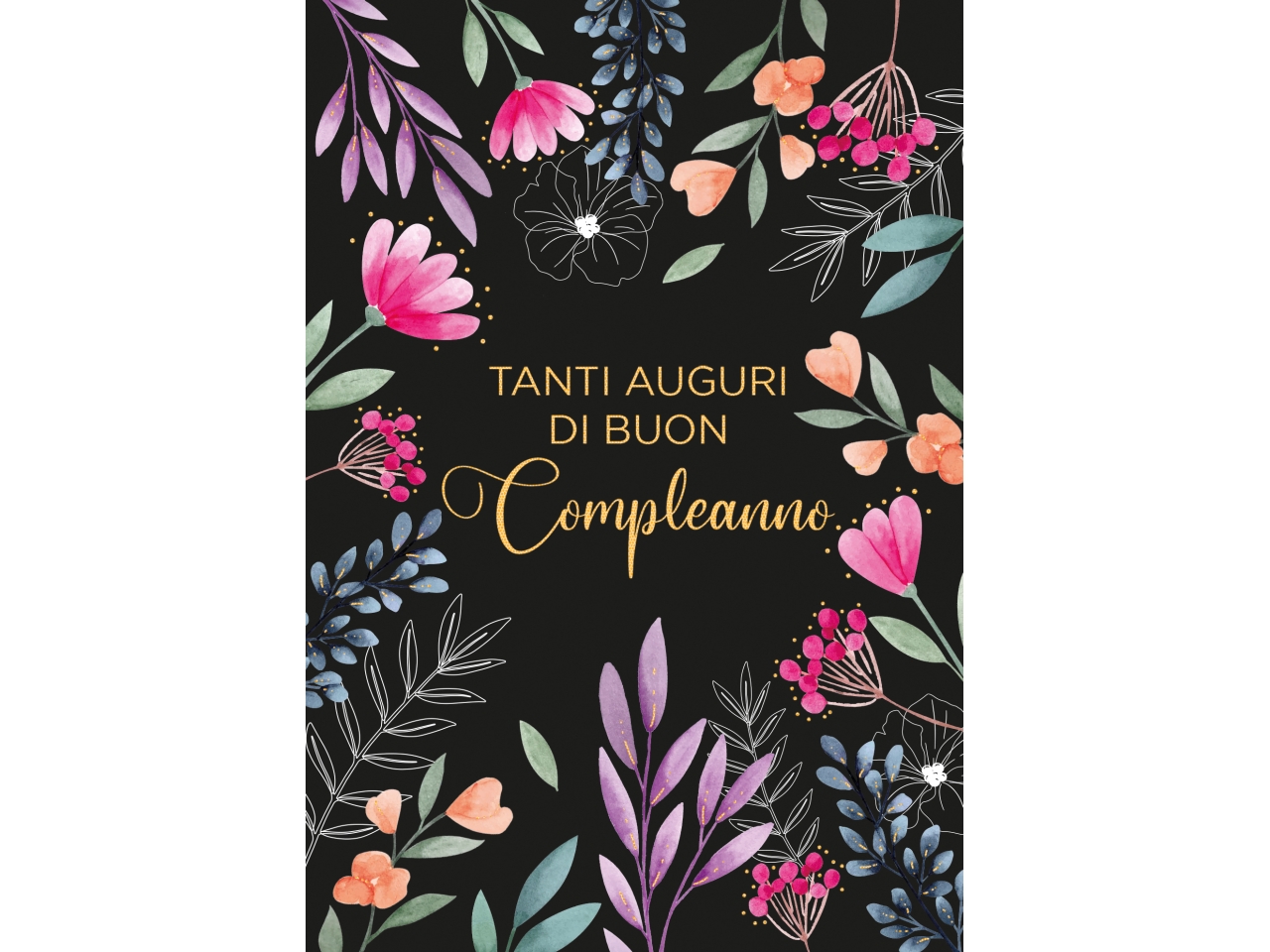 BIGLIETTO TANTI AUGURI BLACK FEMMINILE FA00217AG/D