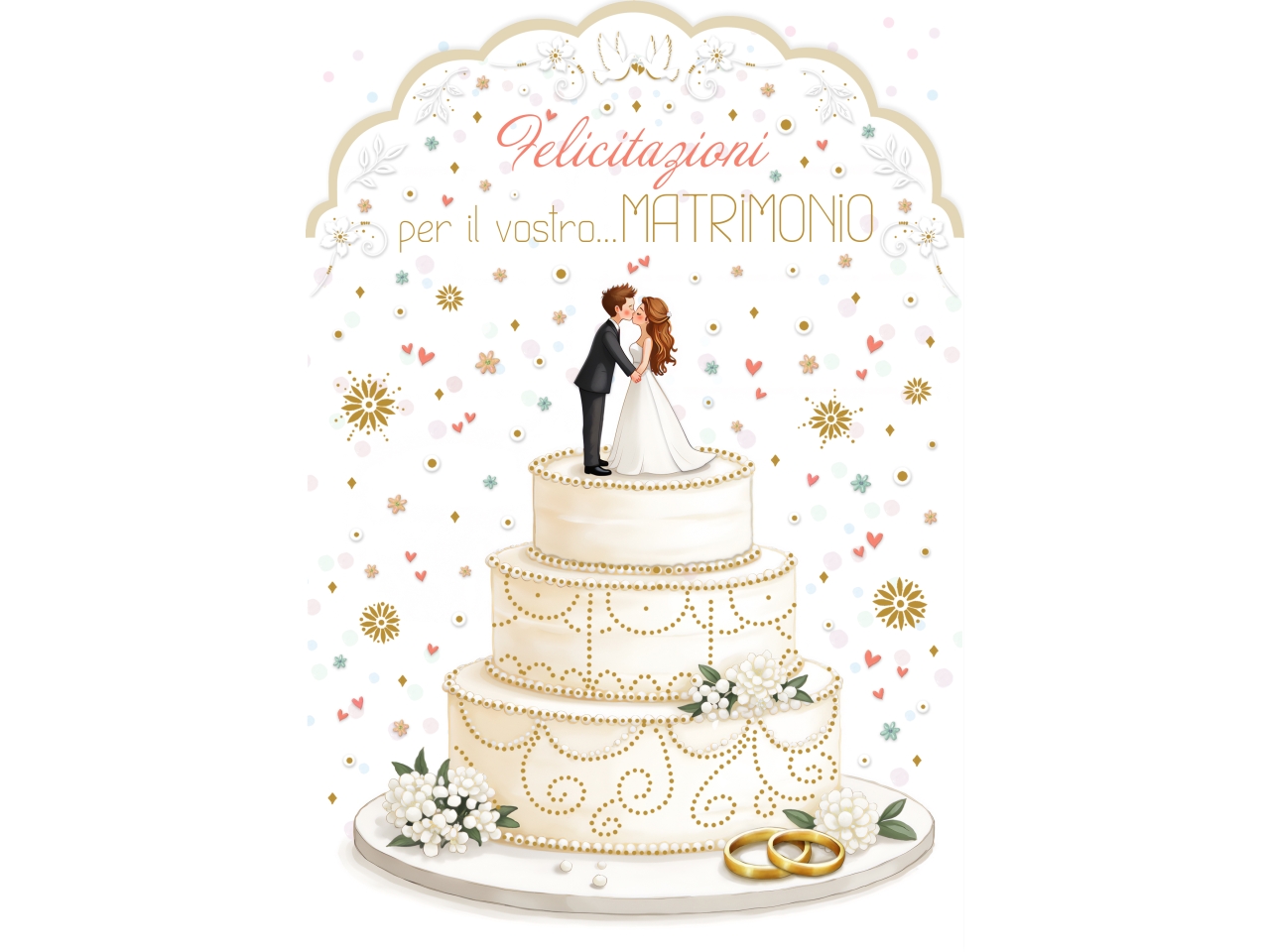 BIGLIETTO MATRIMONIO TORTA FE10212FM/A BIGLIETTO MATRIMONIO TORTA FE10212FM/A