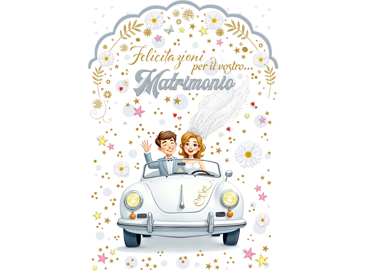 BIGLIETTO MATRIMONIO AUTO FE10212FM/C BIGLIETTO MATRIMONIO AUTO FE10212FM/C