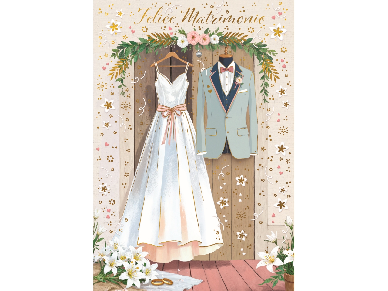 BIGLIETTO MATRIMONIO ABITI FE10217FM/A BIGLIETTO MATRIMONIO ABITI FE10217FM/A