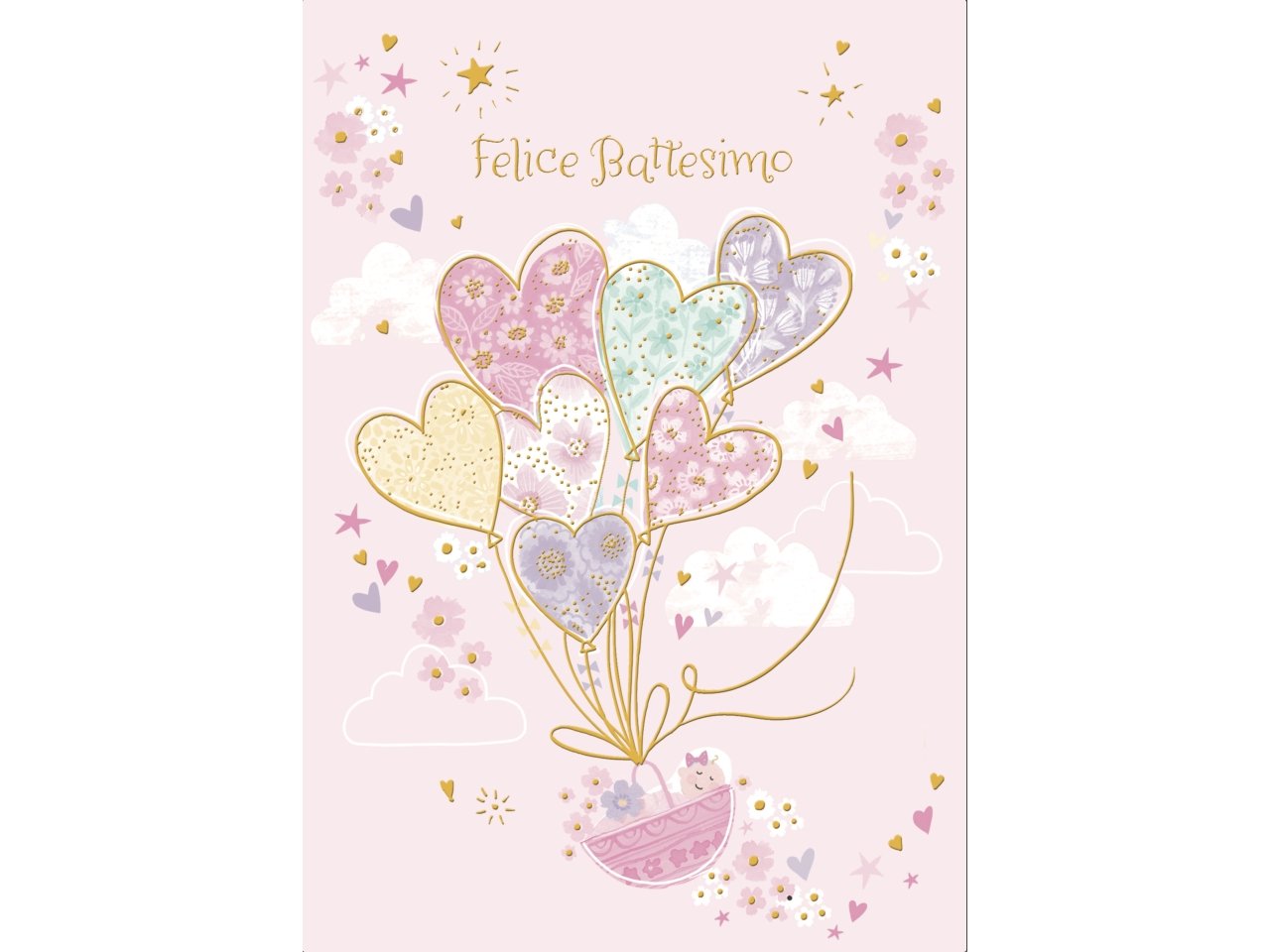 BIGLIETTO BATTESIMO ROSA FE10227FB/D BIGLIETTO BATTESIMO ROSA FE10227FB/D