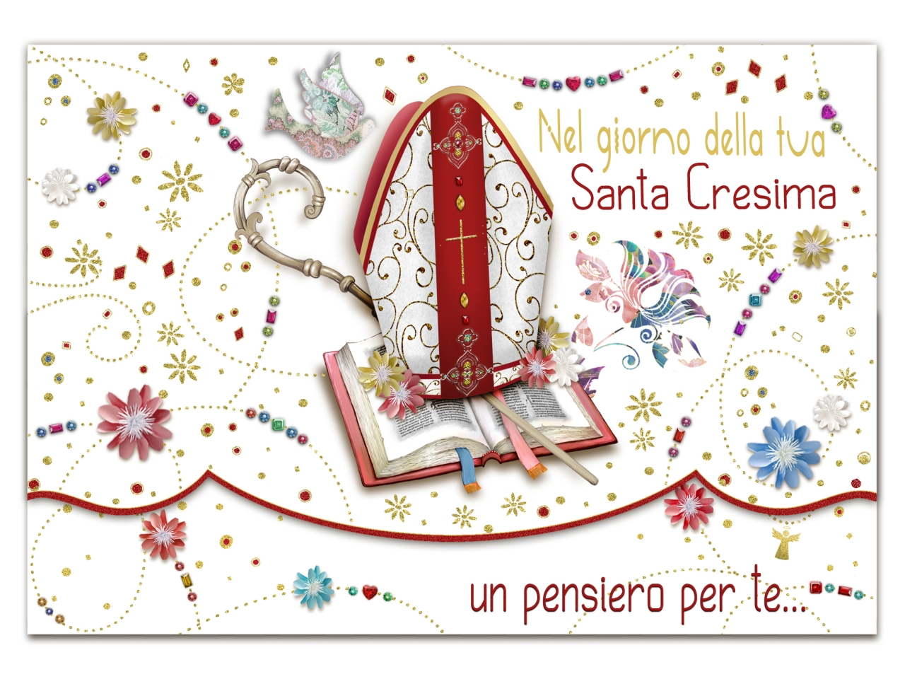 BIGLIETTO PORTASOLDI SANTA CRESIMA FE10240PS/A