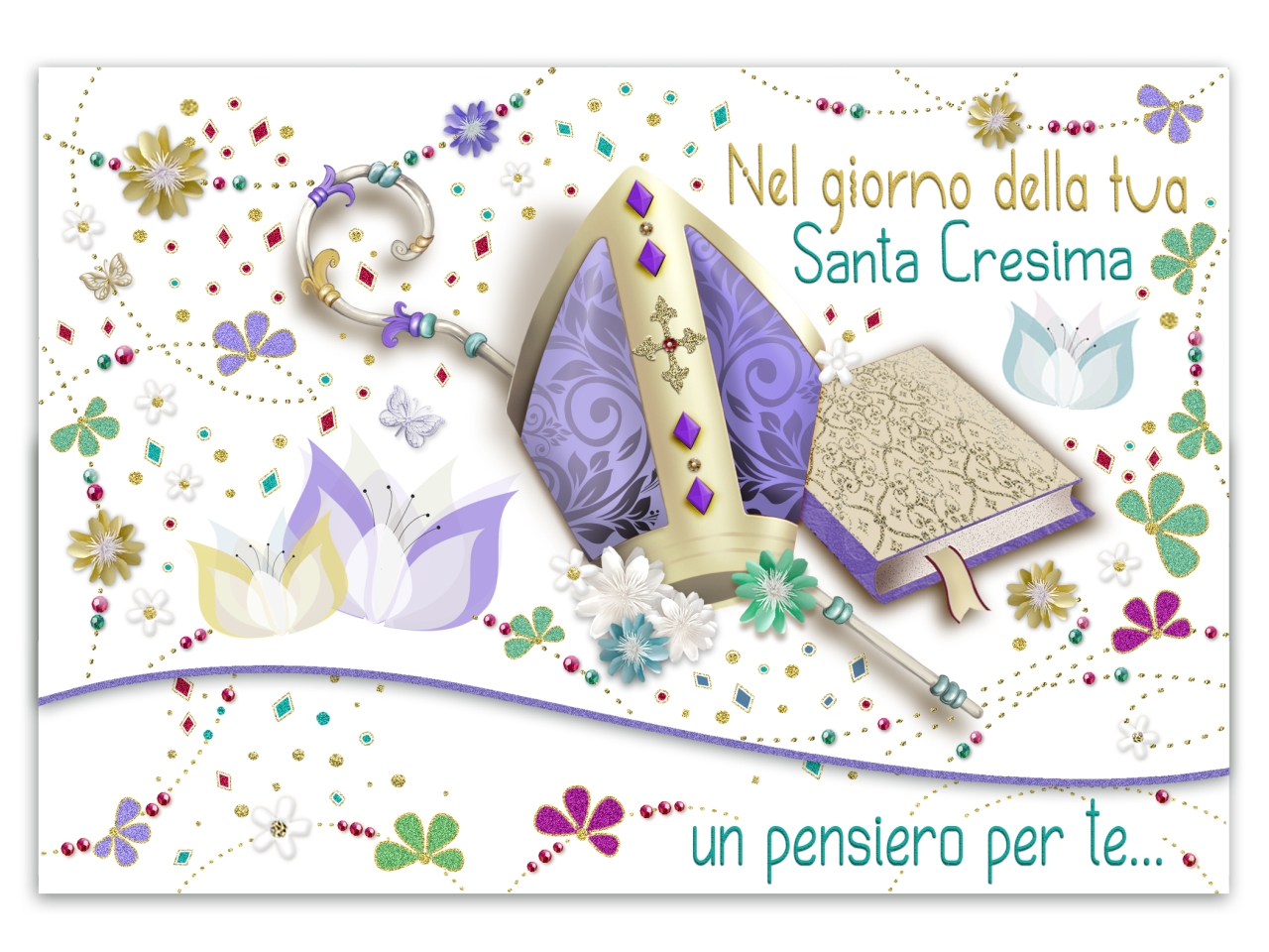 BIGLIETTO PORTASOLDI SANTA CRESIMA FE10240PS/B