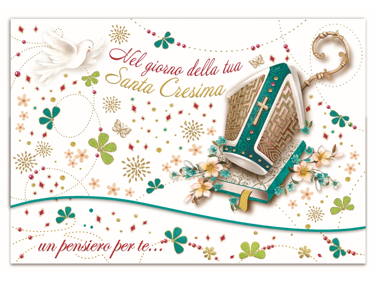BIGLIETTO PORTASOLDI SANTA CRESIMA FE10240PS/C