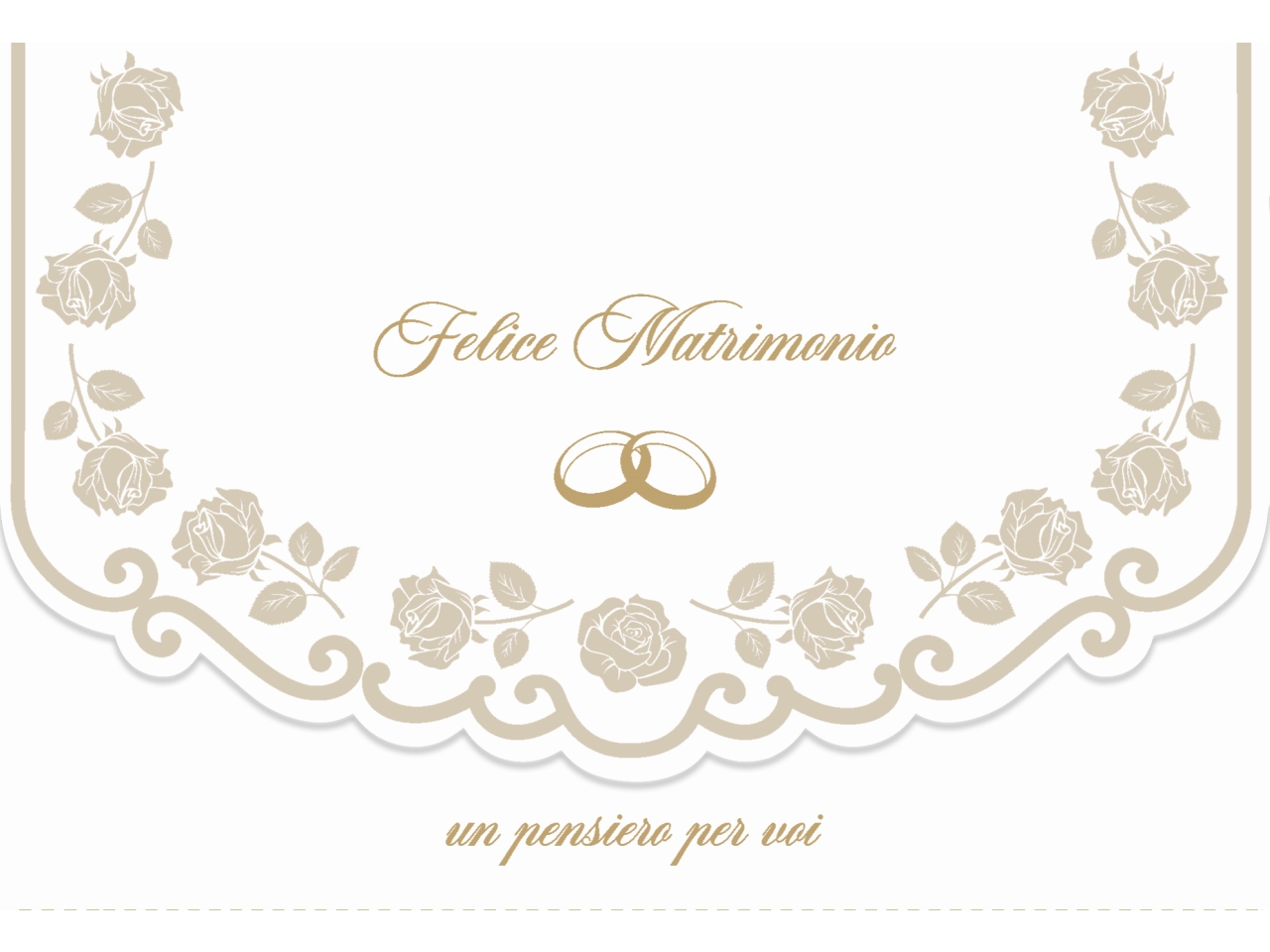 BIGLIETTO PORTASOLDI MATRIMONIO ORO FE10241PS/B