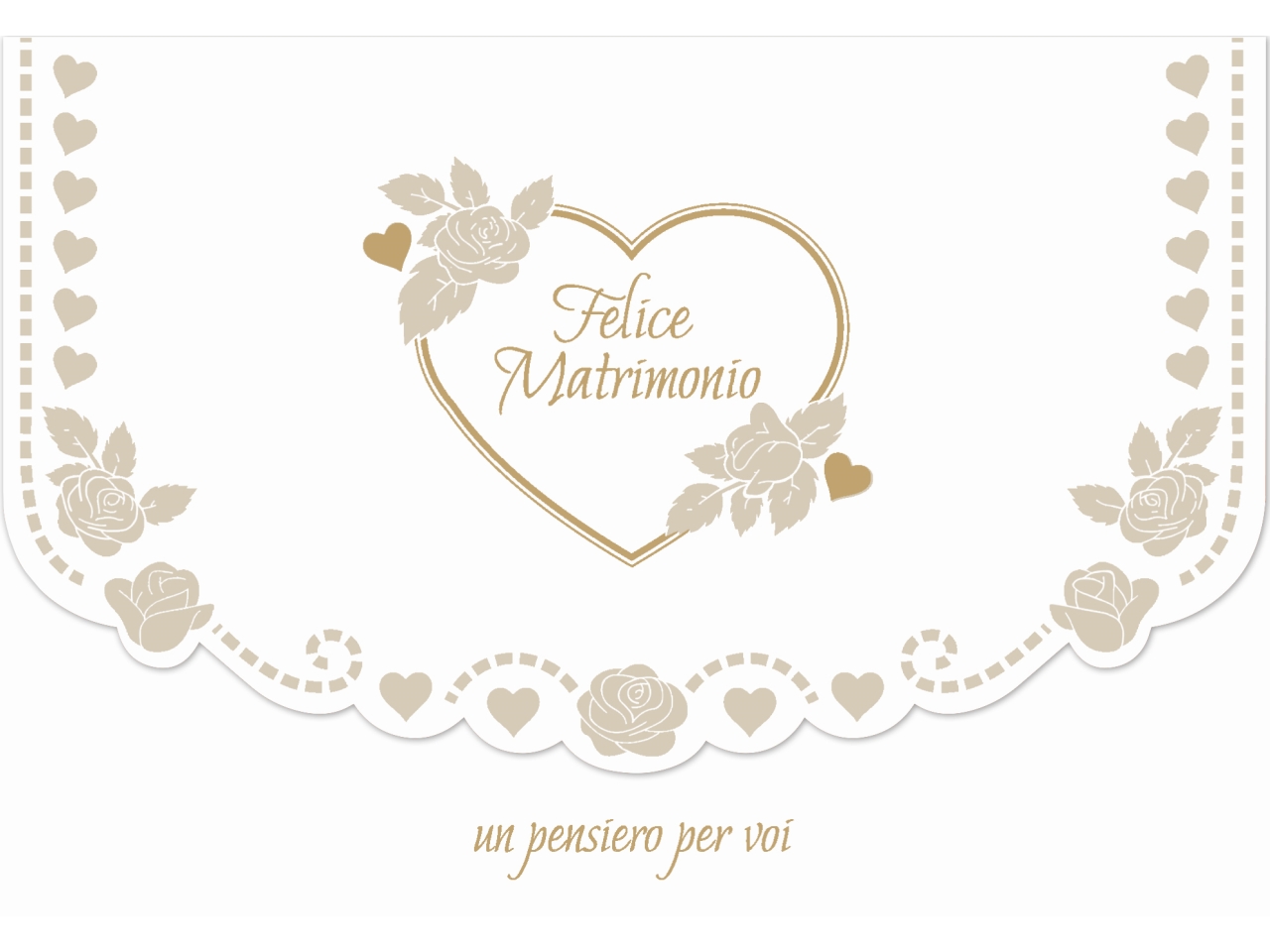 BIGLIETTO PORTASOLDI MATRIMONIO ORO FE10241PS/D