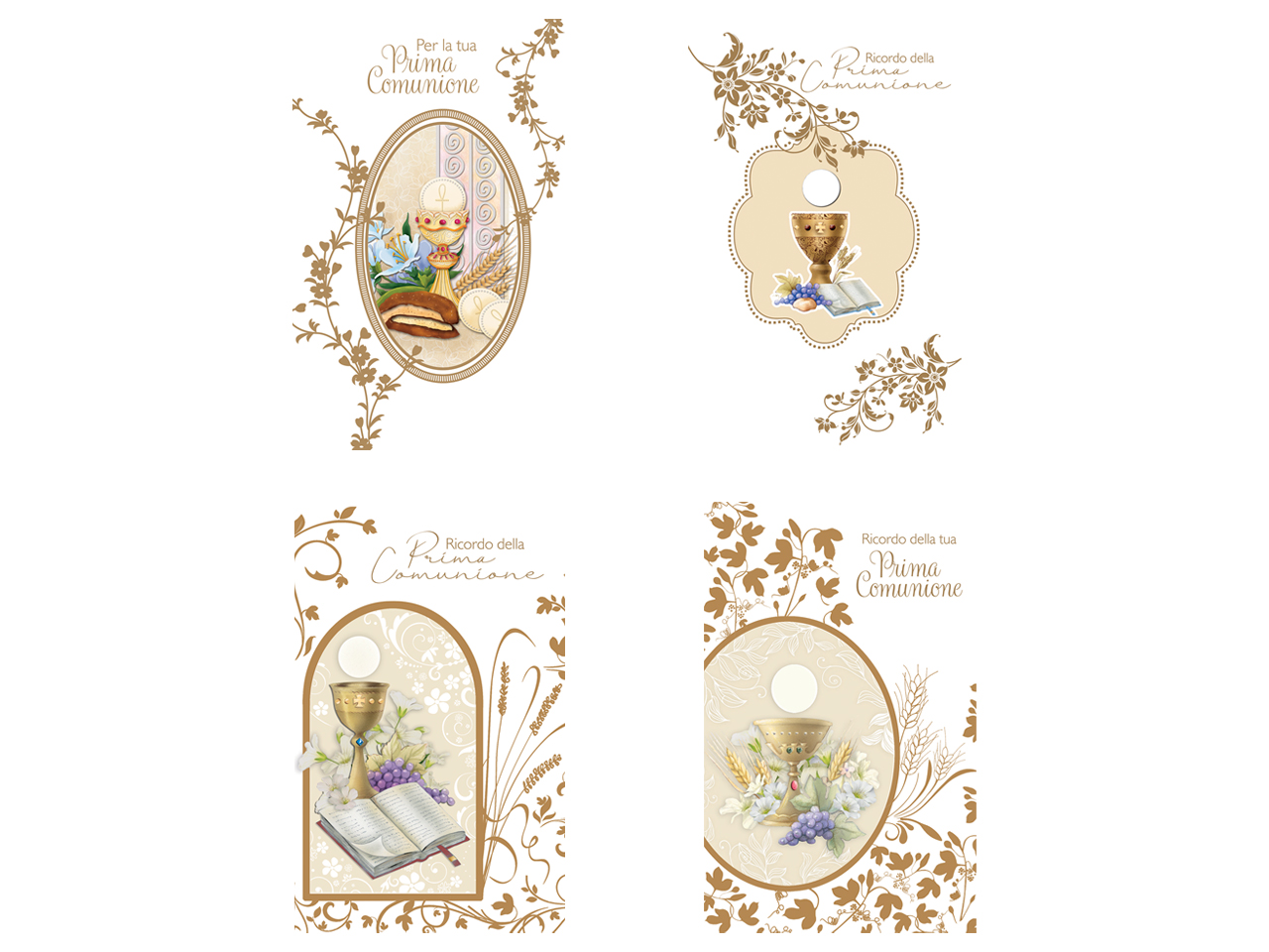 BIGLIETTO MINI PRIMA COMUNIONE FE20155PC/48/BL
