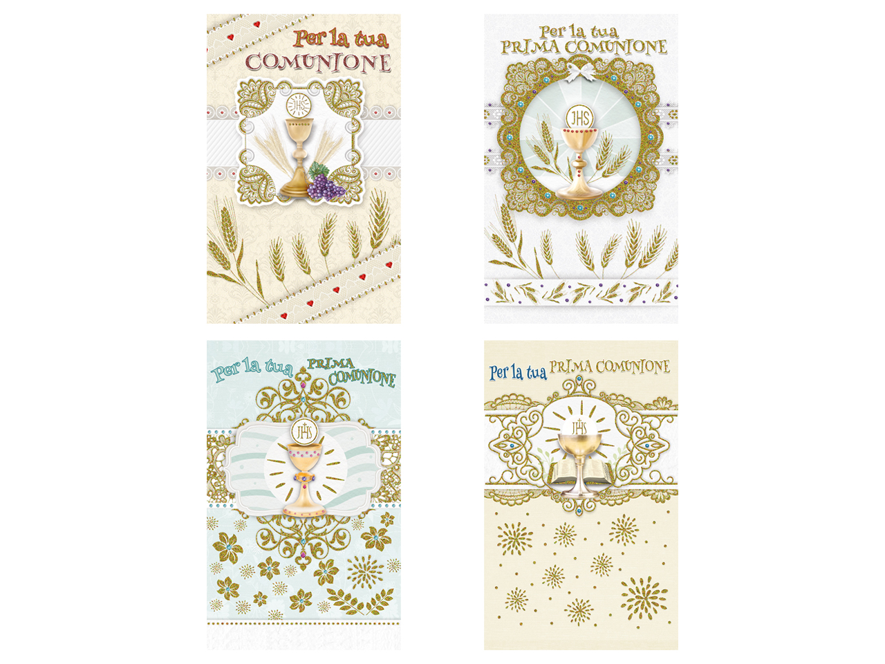 BIGLIETTO MINI PRIMA COMUNIONE FE20034PC/48/BL