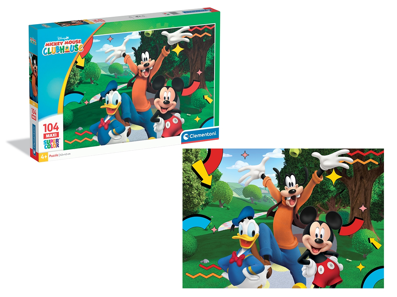 PUZZLE 104 MAXI MICKEY MOUSE CLUB HOUSE 25018.9