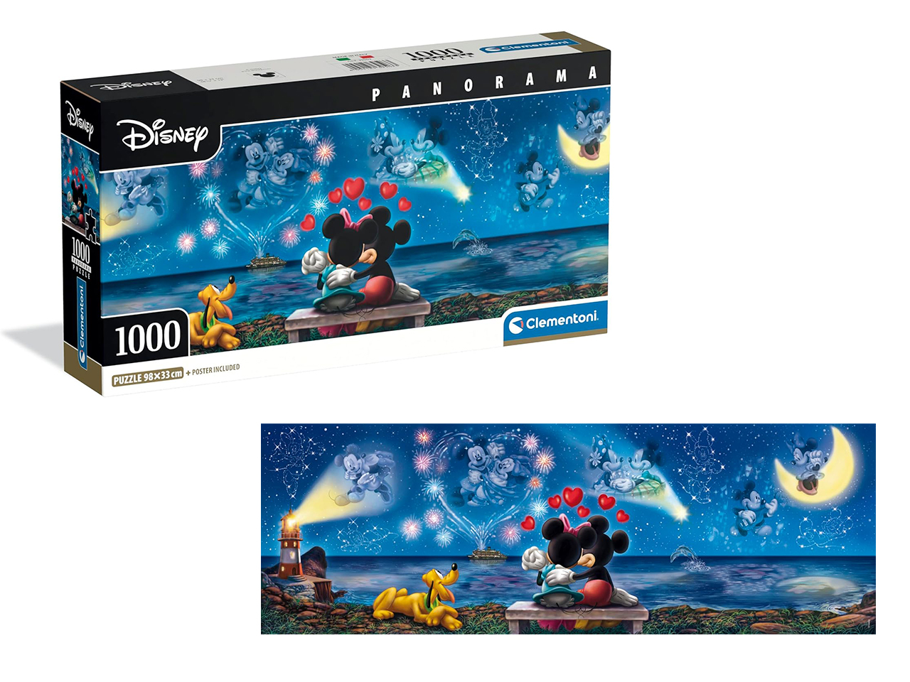 PUZZLE 1000 PANORAMA MICKEY&MINNIE COMPACT 39503.3