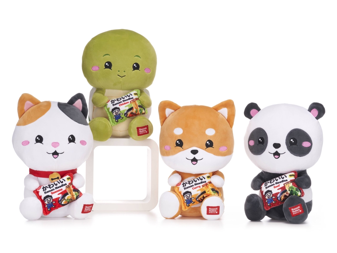 PELUCHE KAWAII KUTIES C/NOODLE 24CM 4ASS 49473D