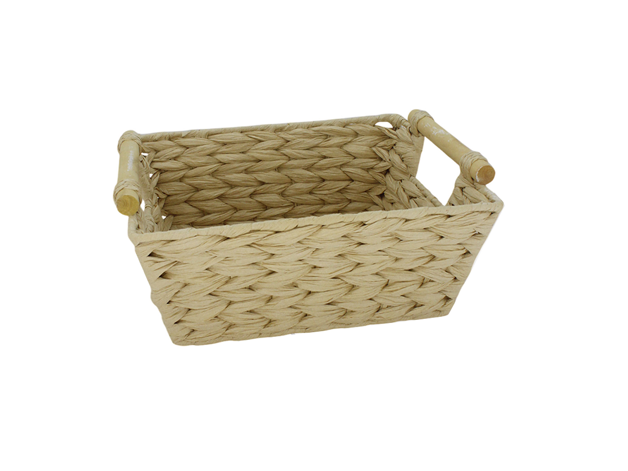 CASSETTA RATTAN 30X26X13CM NATURALE 16008