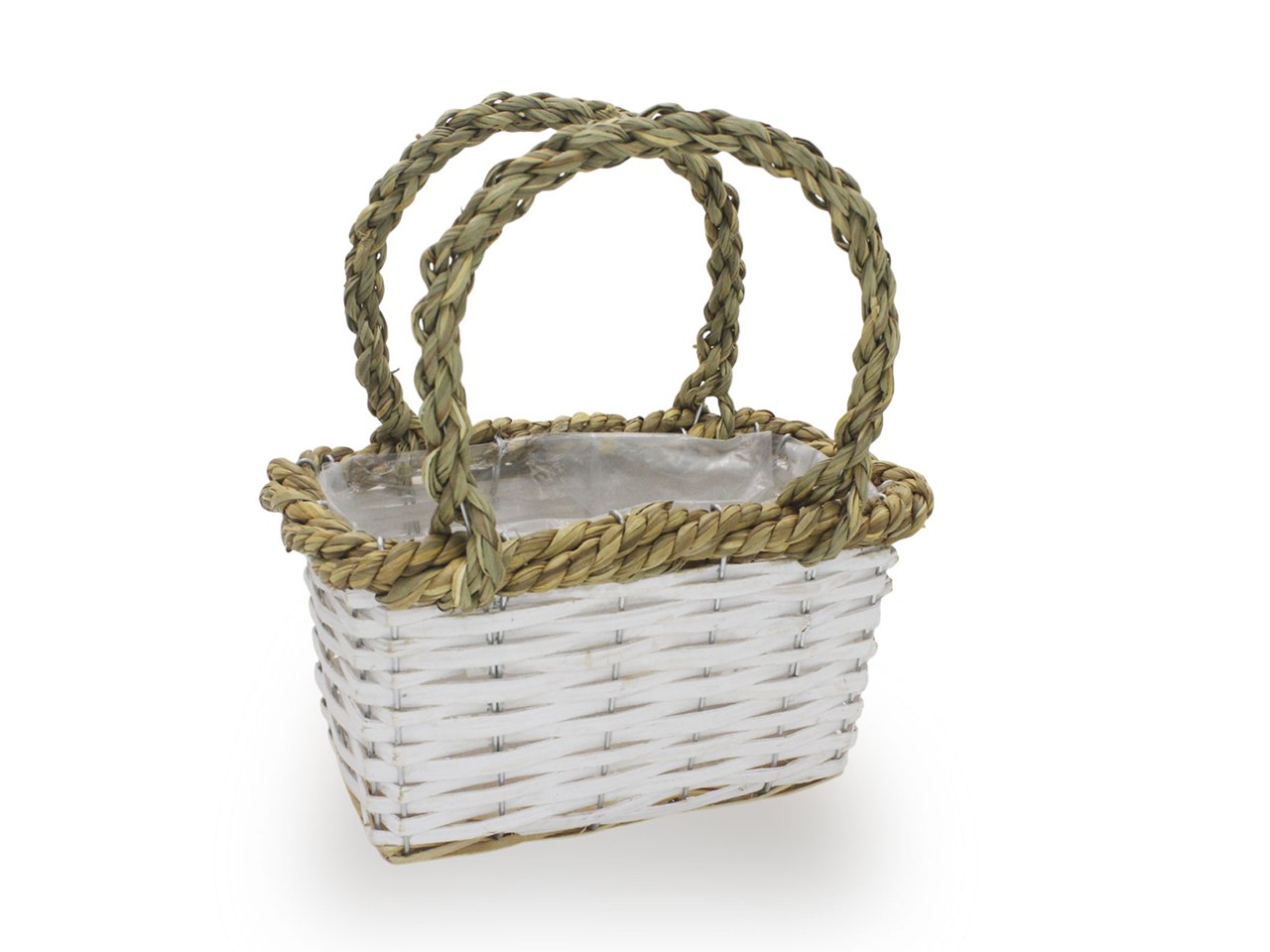 CESTINO PORTAPIANTA RATTAN 21X11CM C/MANICO64636