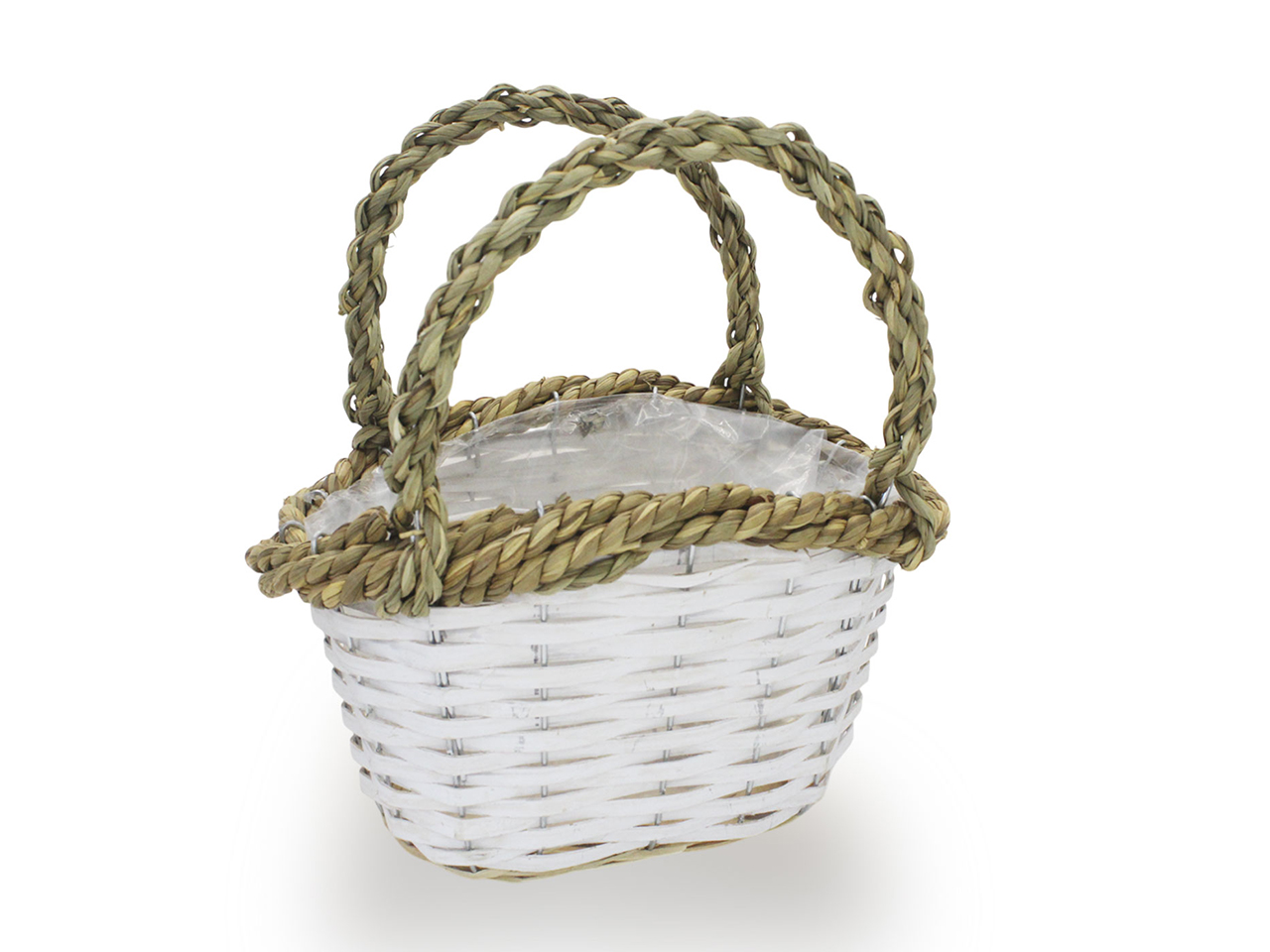 CESTINO PORTAPIANTA RATTAN 23X12CM C/MANICO64643