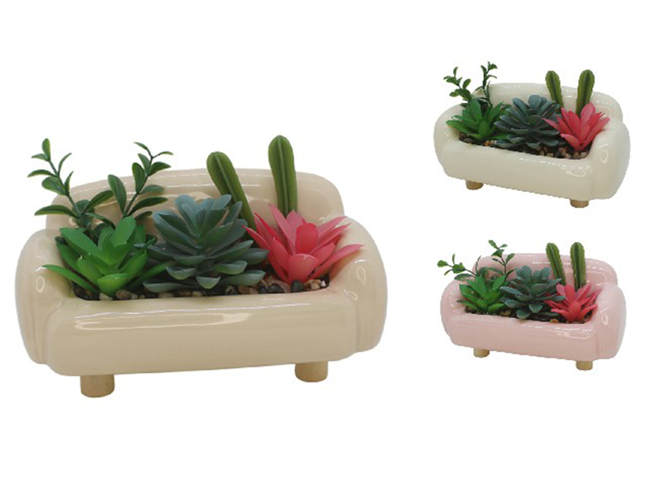 VASO DIVANO C/PIANTINE 18X10X13CM ASS. 66258 VASO DIVANO C/PIANTINE 18X10X13CM ASS. 66258