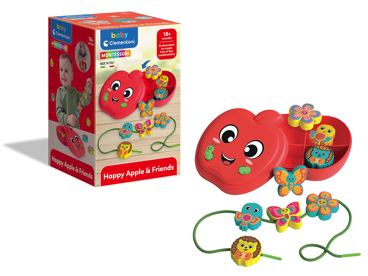 BABY CLEMENTONI MONTESSORI LACING GAME APPLE 17600 BABY CLEMENTONI MONTESSORI LACING GAME APPLE 17600