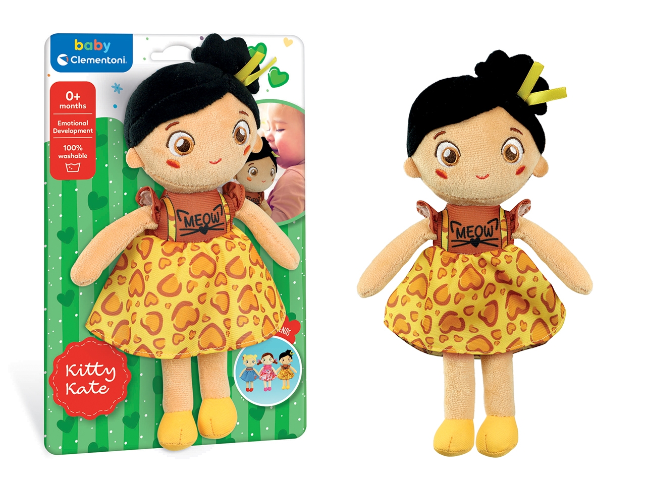 BABY CLEMENTONI PLUSH SOFT DOLL KITTY KATE 17602.1