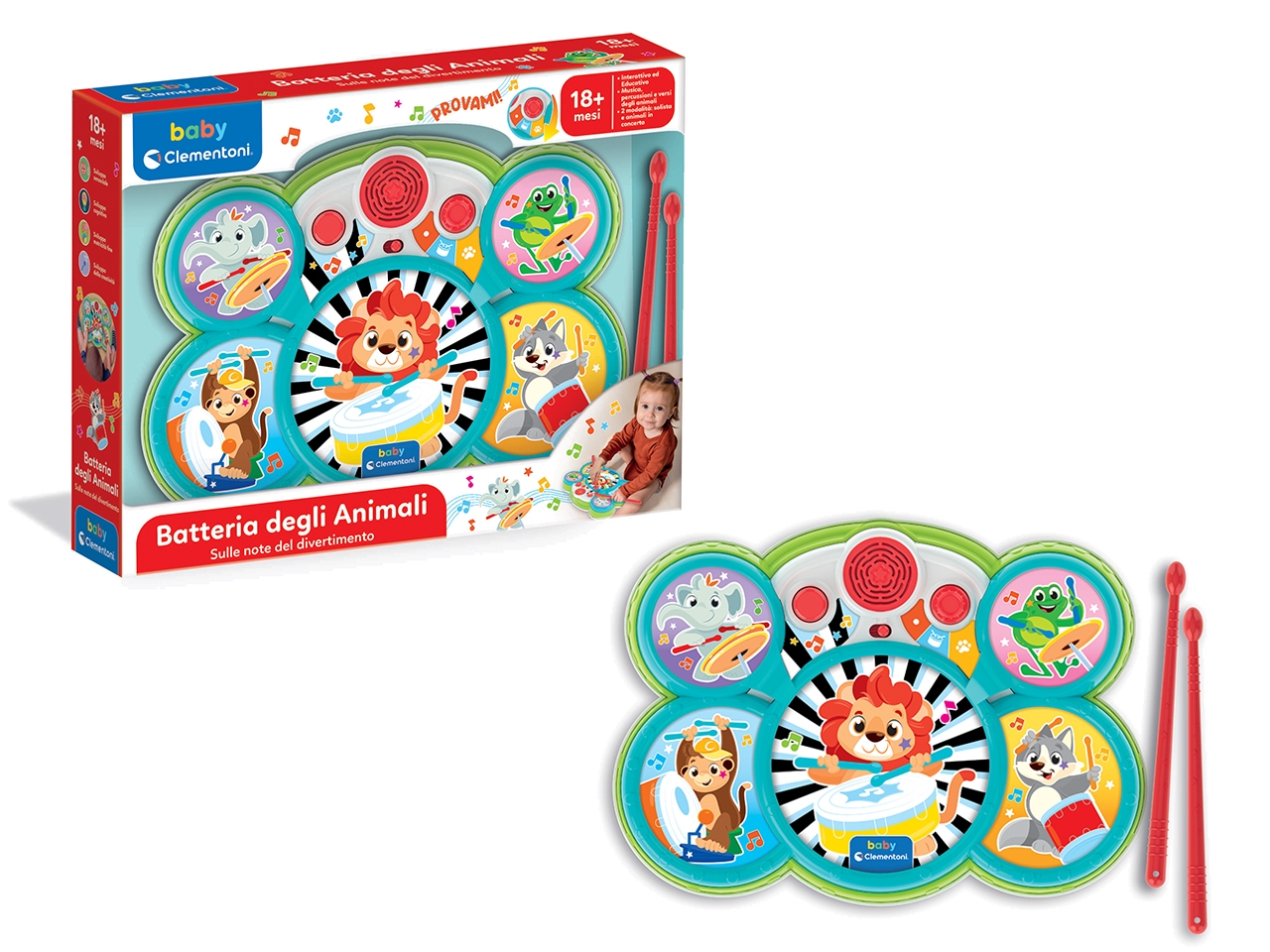 BABY CLEMENTONI MUSICALI BATTERIA IT 17976.3