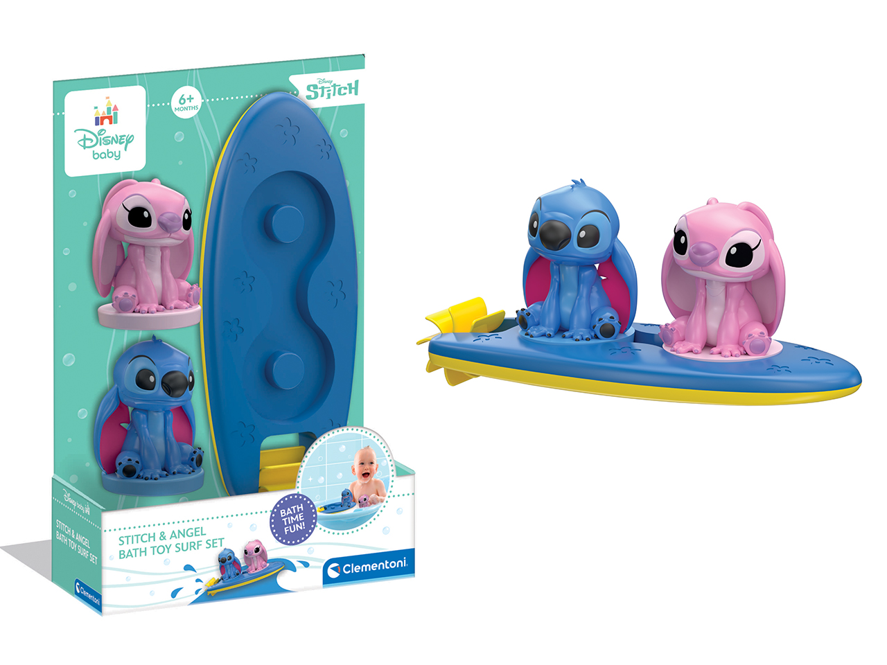 BABY CLEMENTONI DISNEY TH SURF SET STITCH E ANGEL BABY CLEMENTONI DISNEY TH SURF SET STITCH E ANGEL