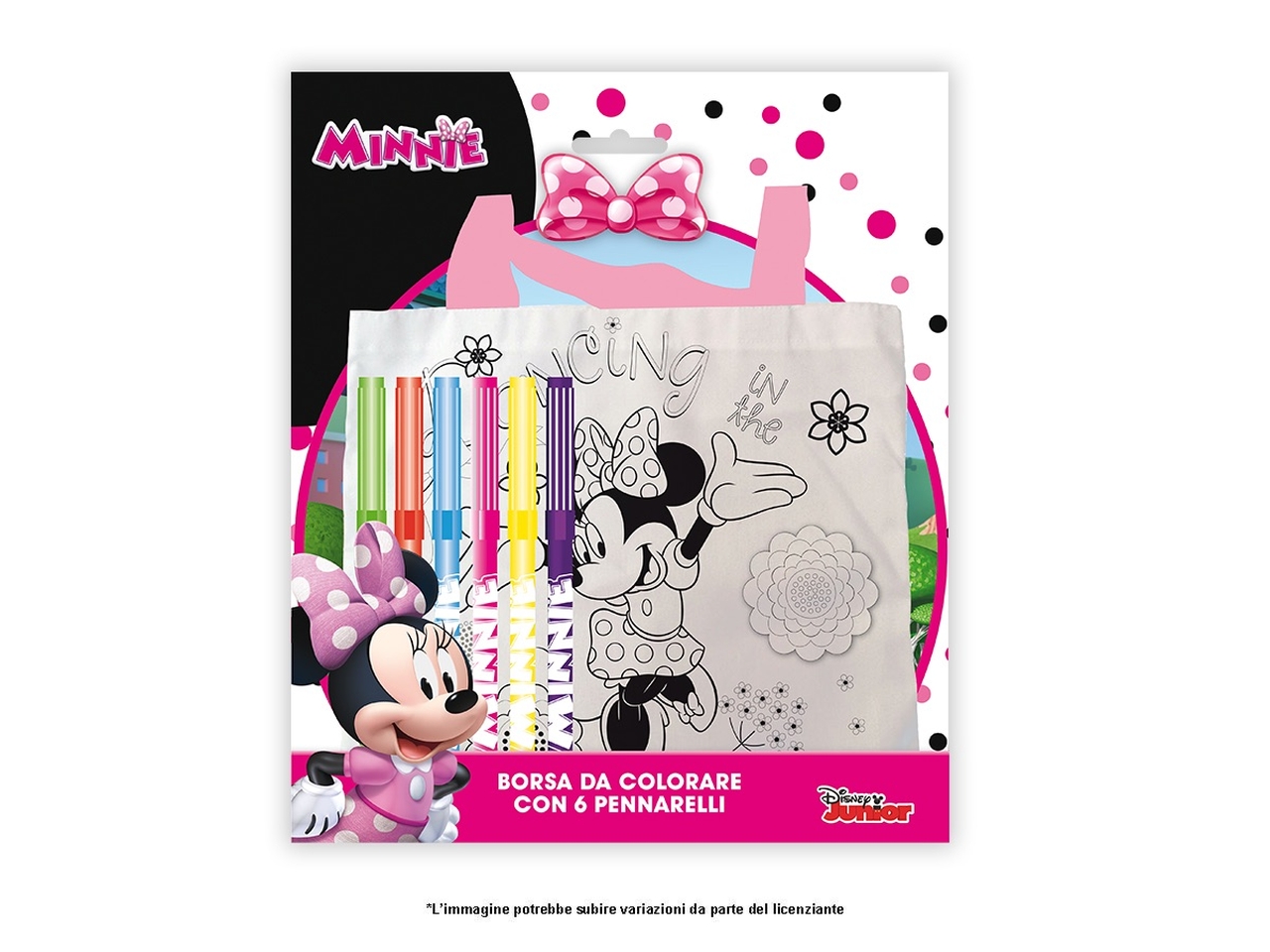 MINNIE BORSETTA DA COLORARE 6 PENNARELLI MIN0419