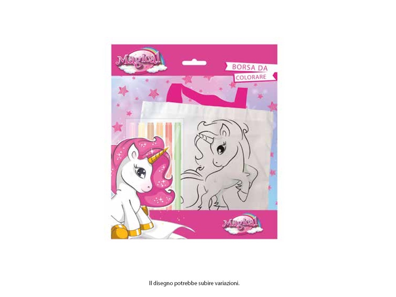 UNICORN BORSETTA DA COLORARE 6 PENNARELLI UNI0419