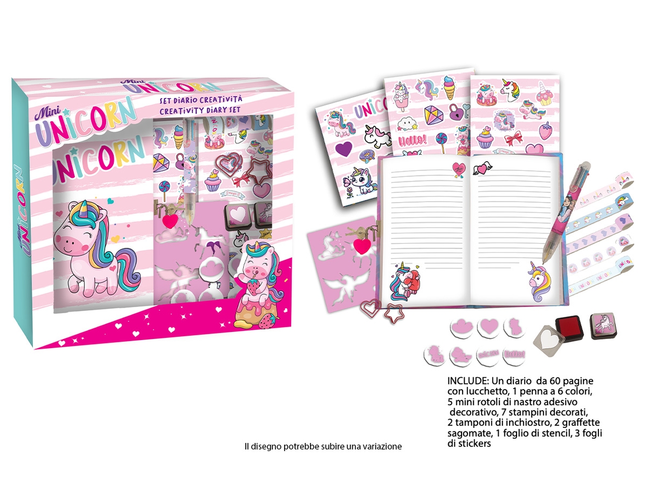 UNICORN AGENDA CON TIMBRINI PENNA 6 COLORI UNI1305 UNICORN AGENDA CON TIMBRINI PENNA 6 COLORI UNI1305