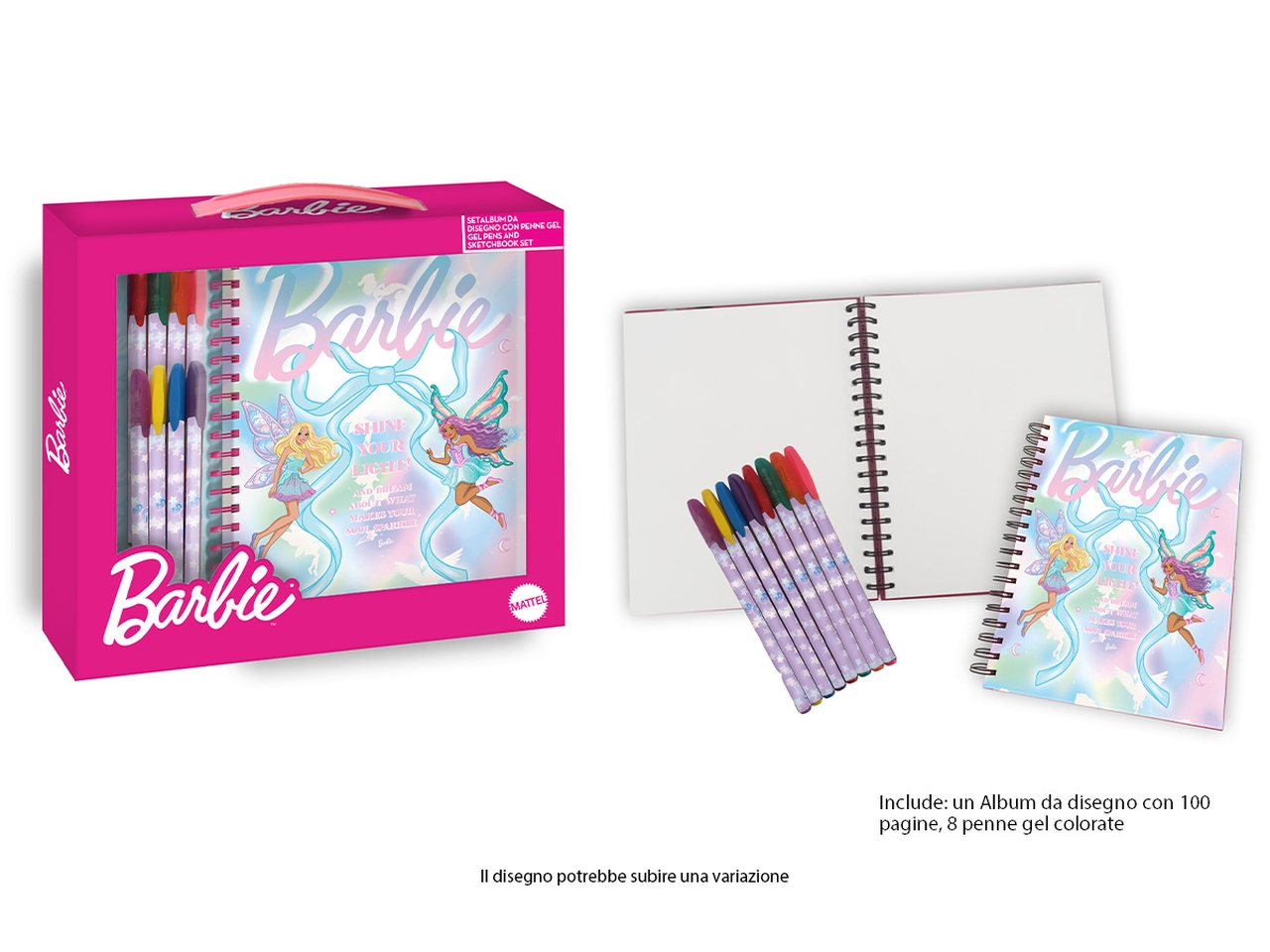 BARBIE SET AGENDA SPIRALATA E PENNE GEL BR1309 BARBIE SET AGENDA SPIRALATA E PENNE GEL BR1309