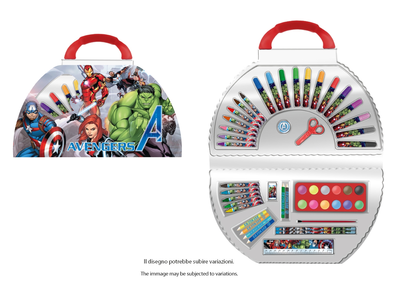 AVENGERS VALIGETTA COLORI SET DA 51 PEZZI AV1107 AVENGERS VALIGETTA COLORI SET DA 51 PEZZI AV1107