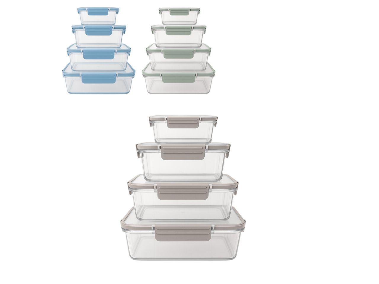 FRESKO SET 4 CONTENITORI RETT.PLAST. C/COP. 1317