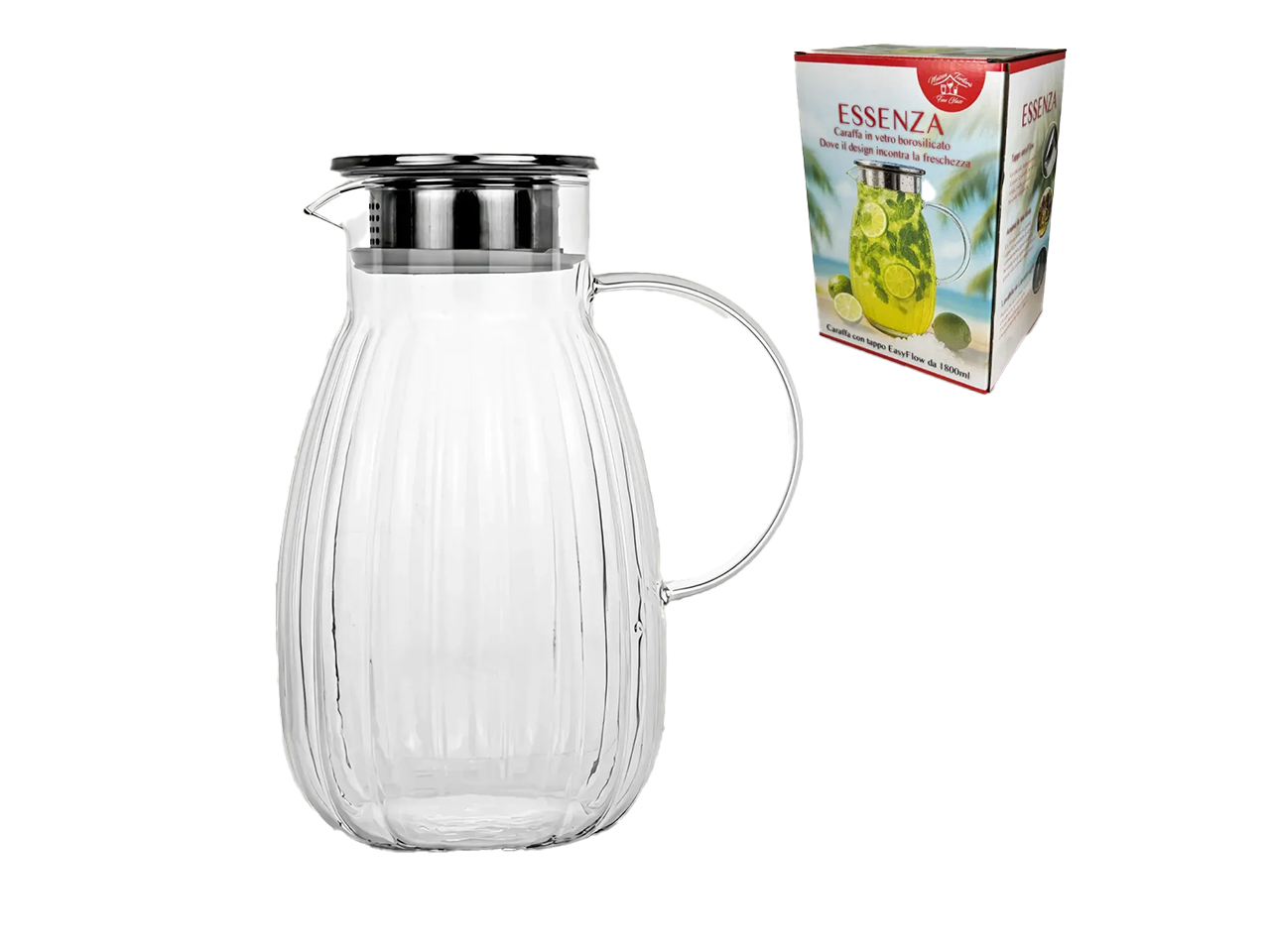 ESSENZA CARAFFA TRASPARENTE 1800ML H.22CM 1251 ESSENZA CARAFFA TRASPARENTE 1800ML H.22CM 1251