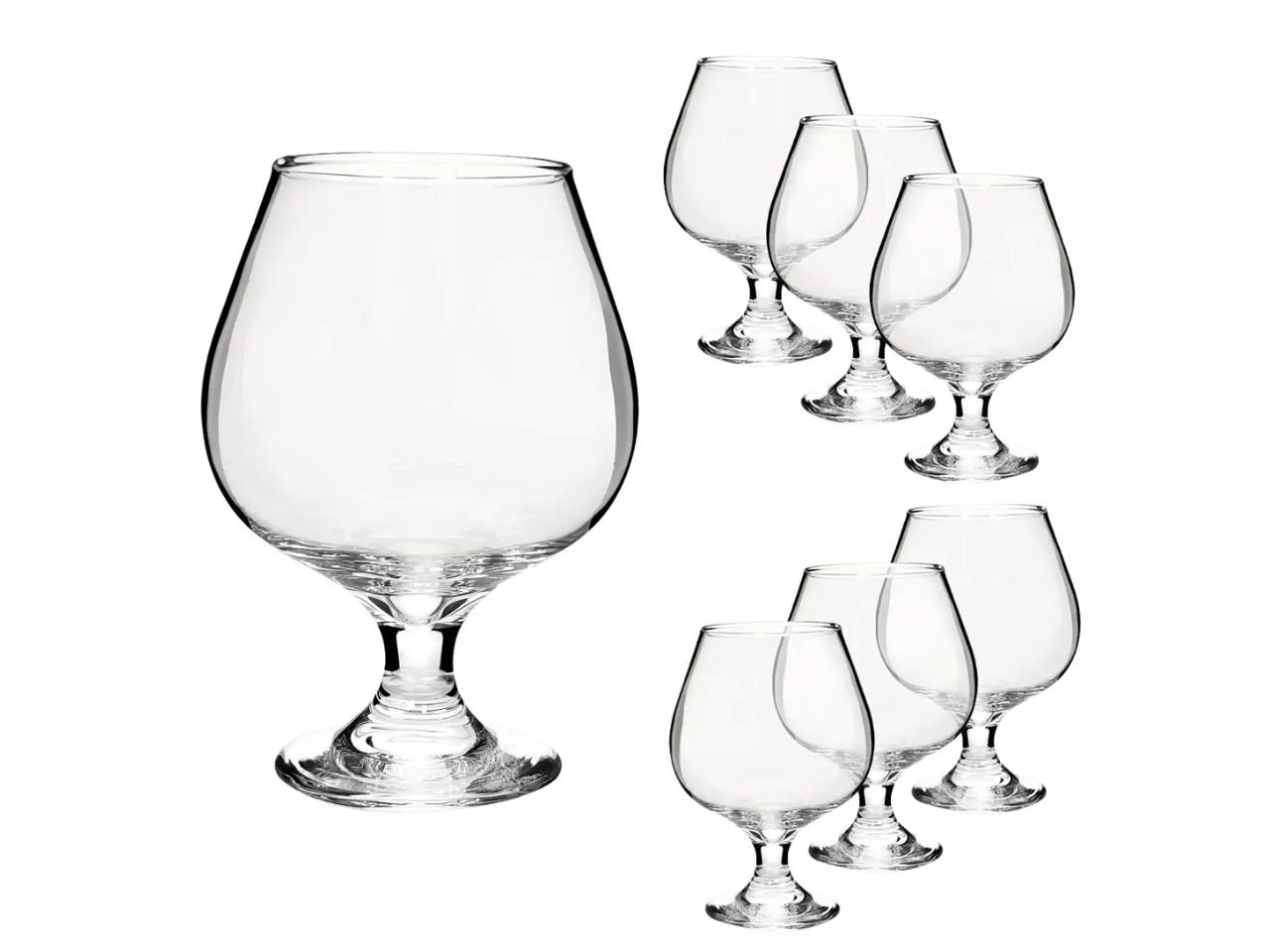 CONFEZIONE DA 6 BICCHIERI PER COGNAC 48CL 80421