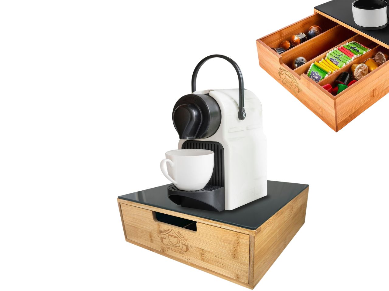 CONTENITORE PORTA CAPSULE 30xH.10cm NERO 1148 CONTENITORE PORTA CAPSULE 30xH.10cm NERO 1148