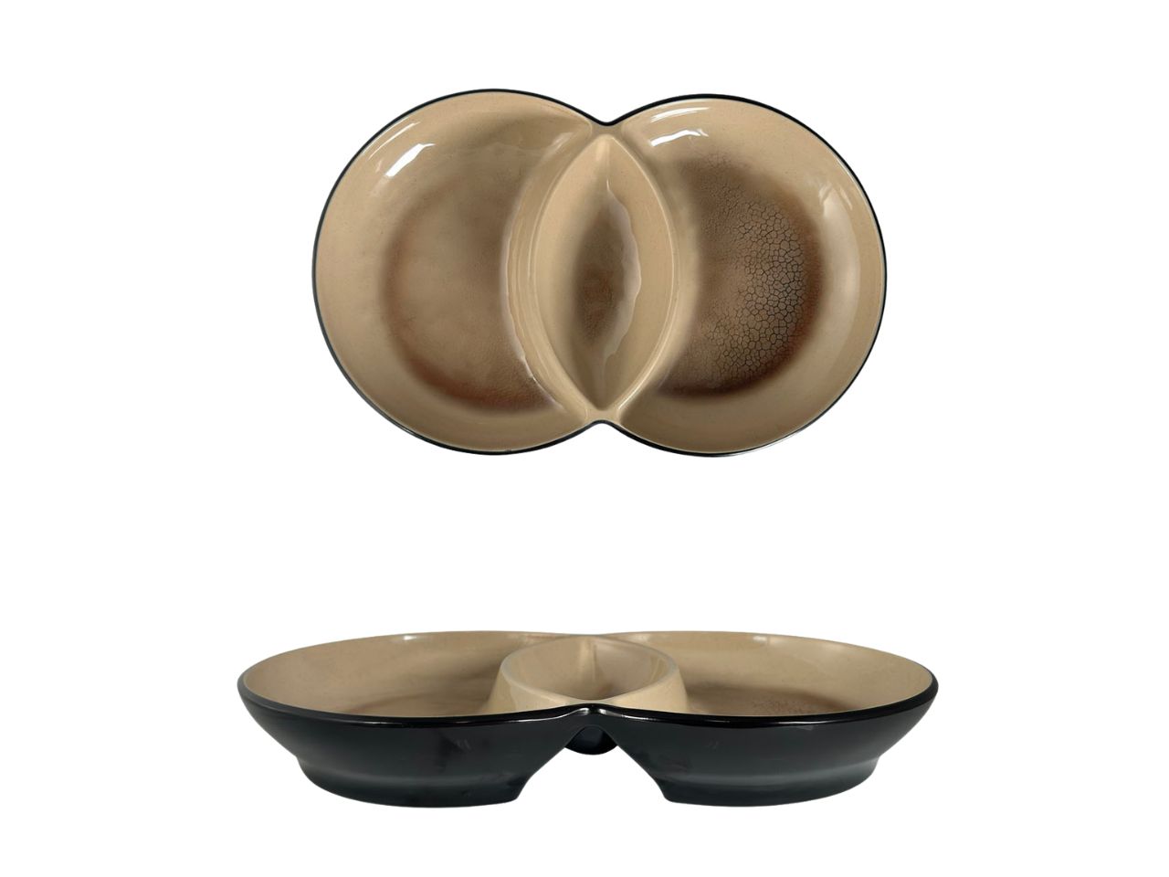 MELAMINA MARRONE ANTIPASTIERA TRIS 30x19cm 1599