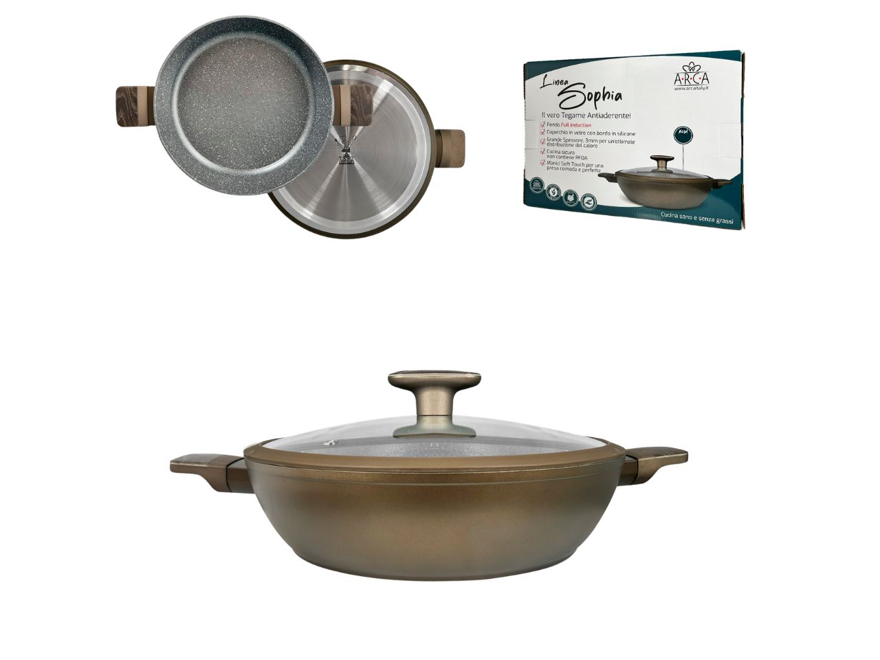 SOPHIA TEGAME INDUZIONE C/COPERCHIO 28CM 1163