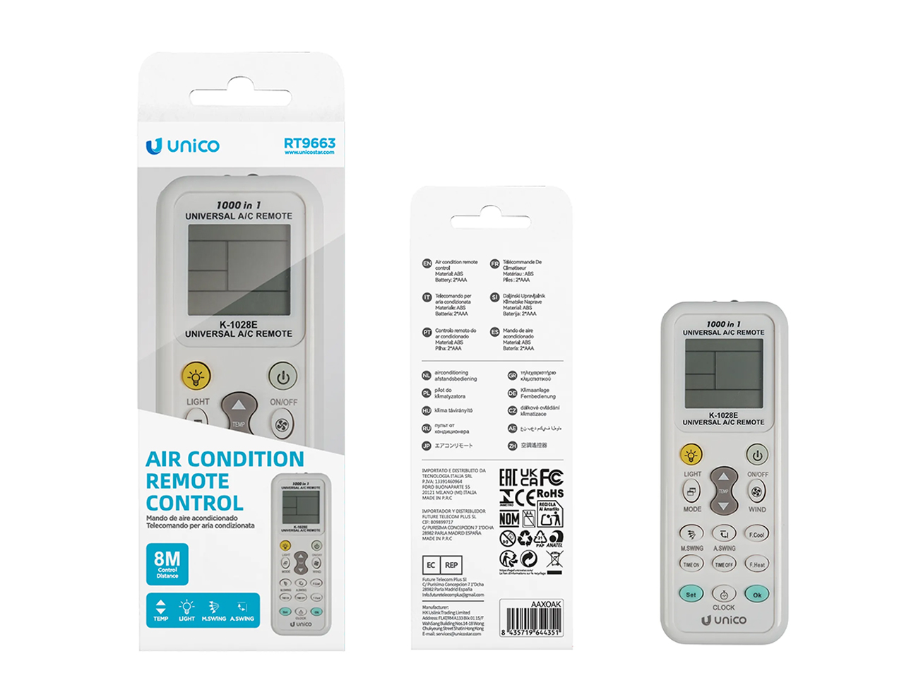 TELECOMANDO UNIVERSALE CONDIZIONATORE BIANCO