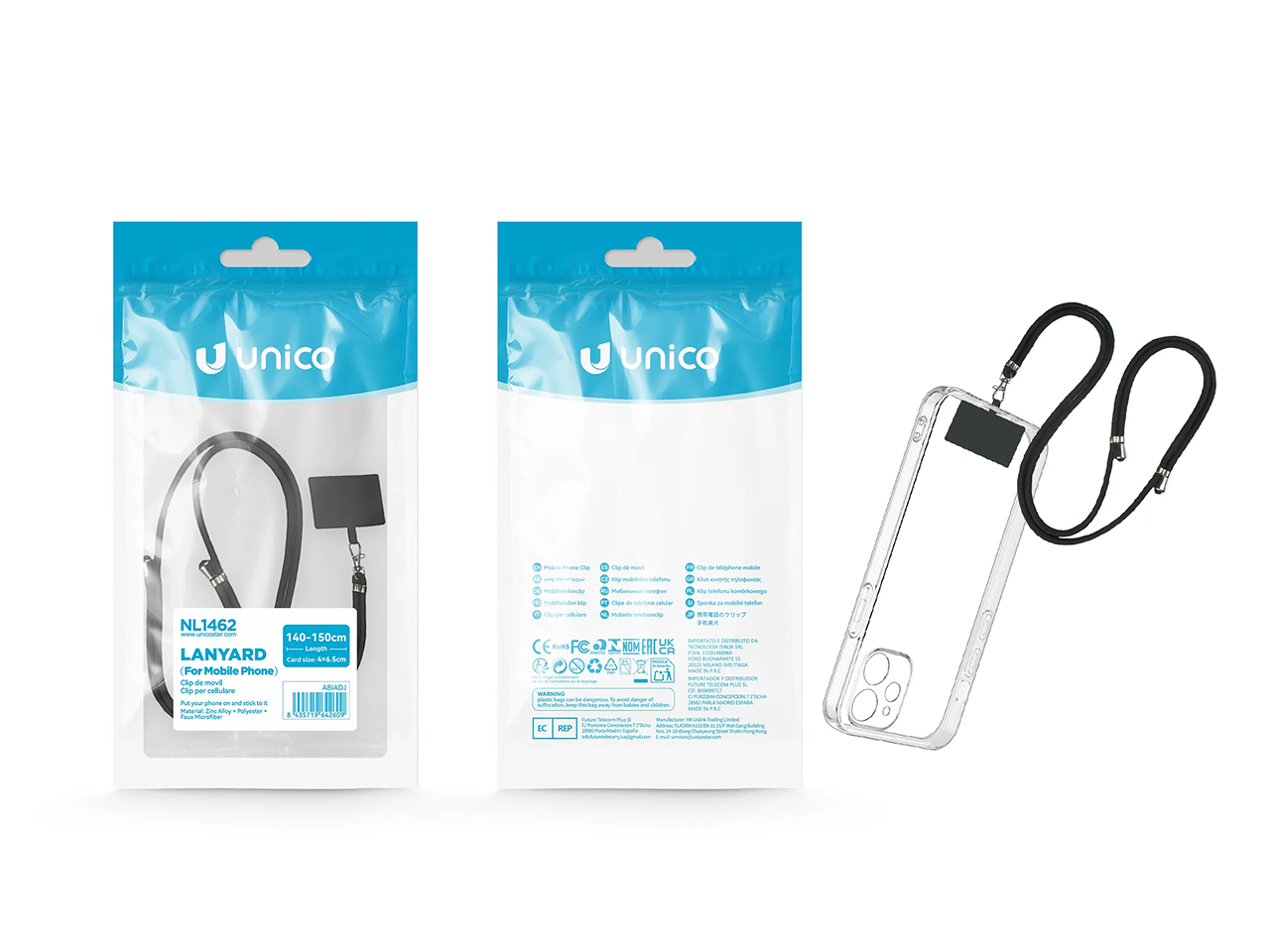 CORDINO PER CELLULARE REGOLABILE CON FIBBIA NERO CORDINO PER CELLULARE REGOLABILE CON FIBBIA NERO