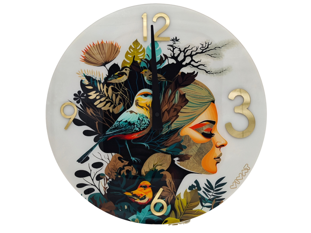 BIRD GIRL WHITE OROLOGIO TONDO D.40CM 626371