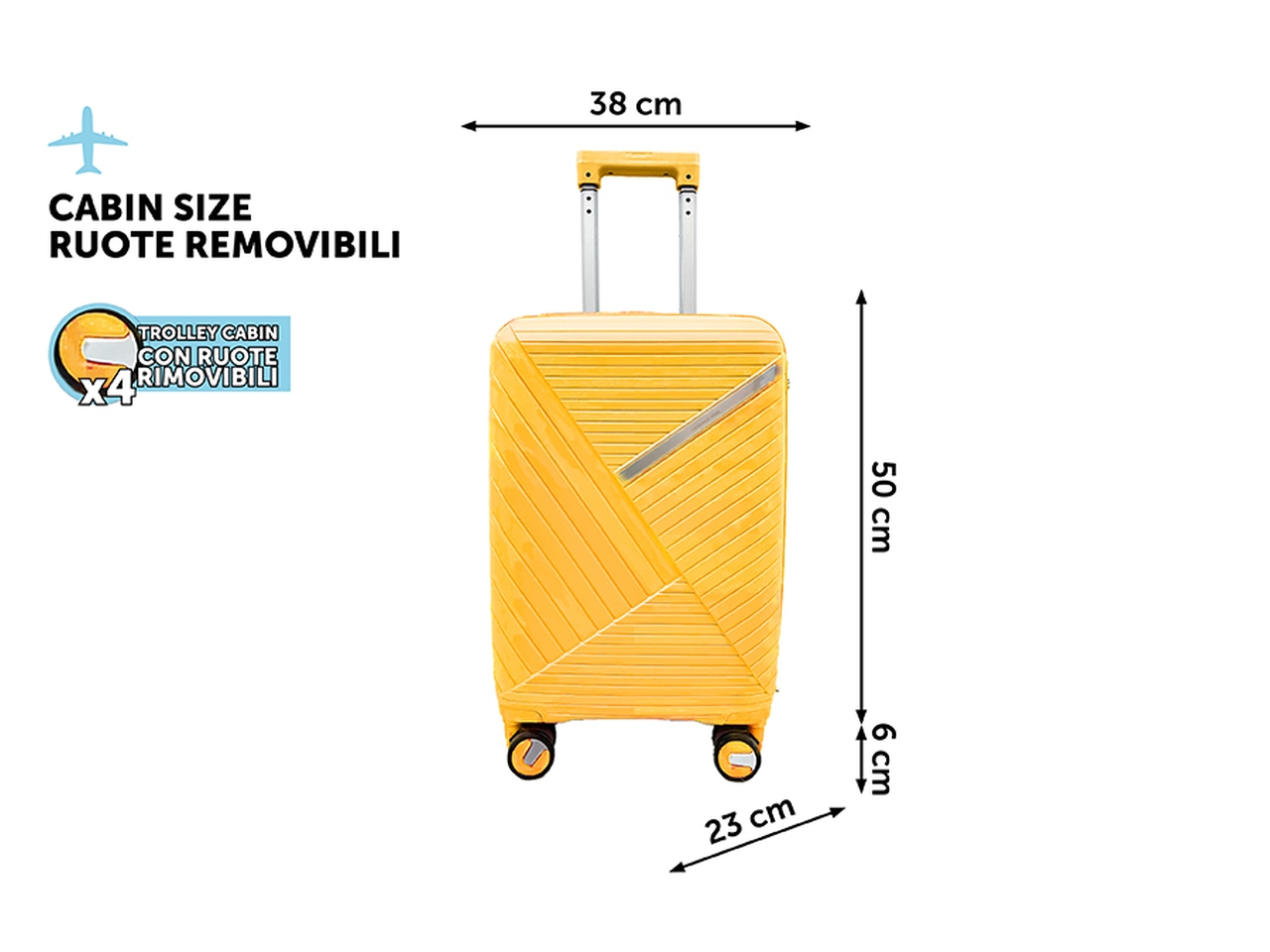 TROLLEY SPACE H.56CM RUOTE REM. ARANCIO 7071009