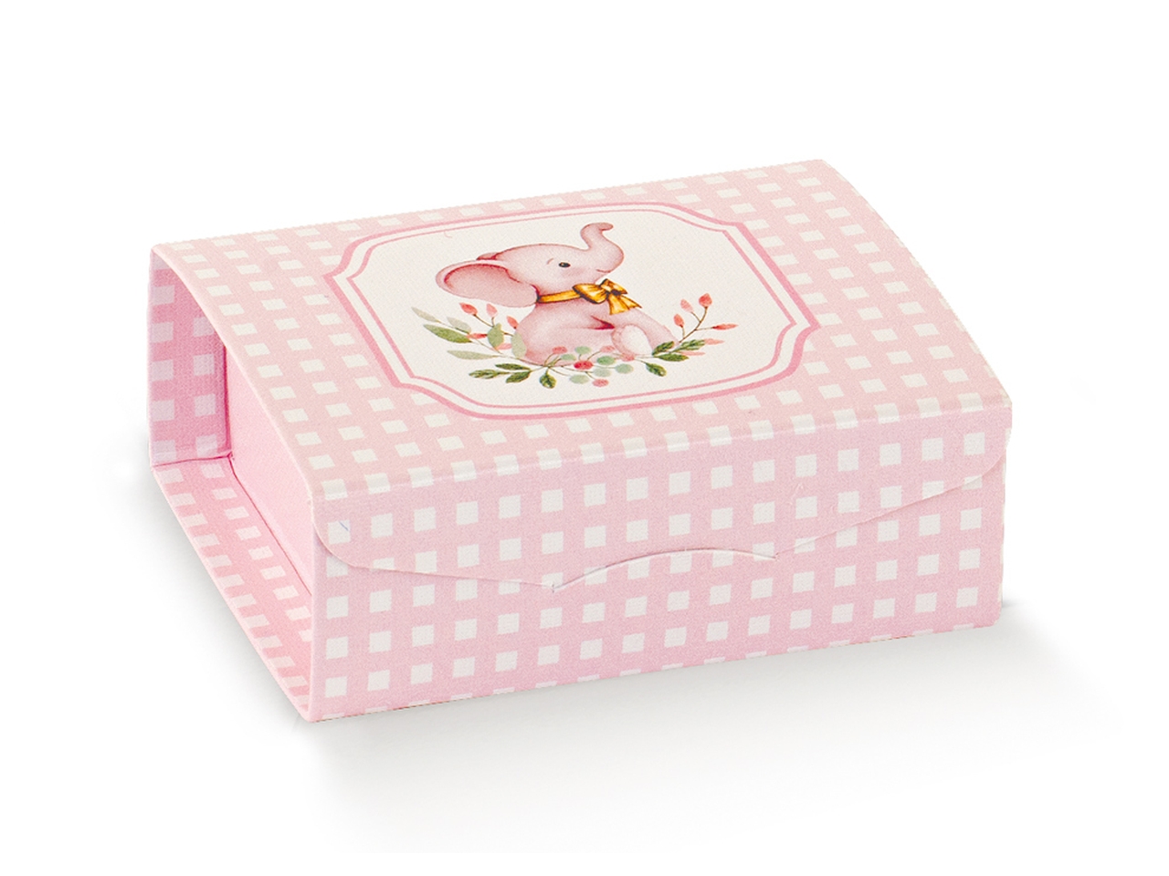 ELEFANTINO ROSA SCATOLA GIFT 7X7X3CM 100086C