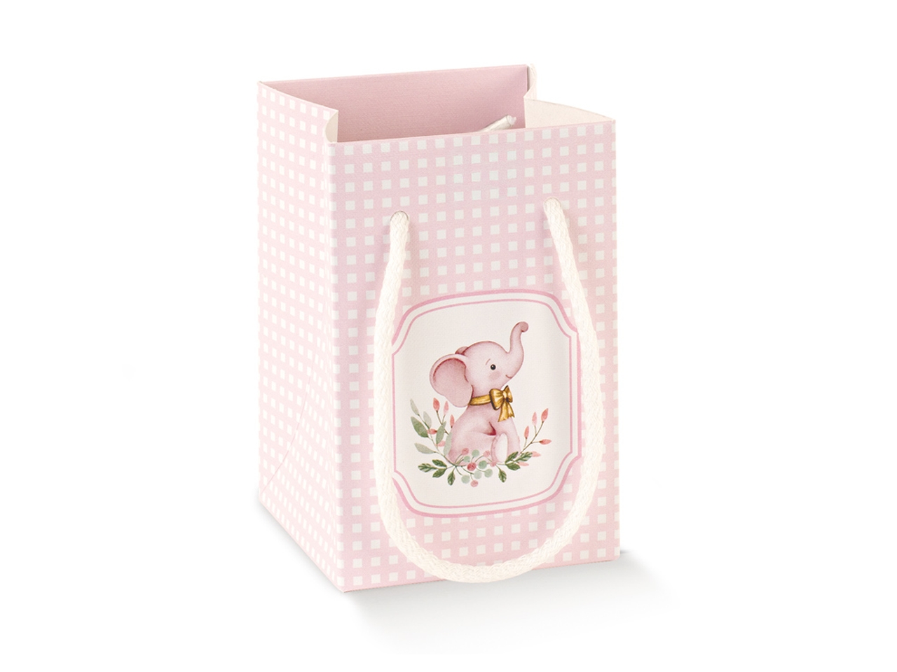 ELEFANTINO ROSA SHOPBOX 7X7X12CM 100088C