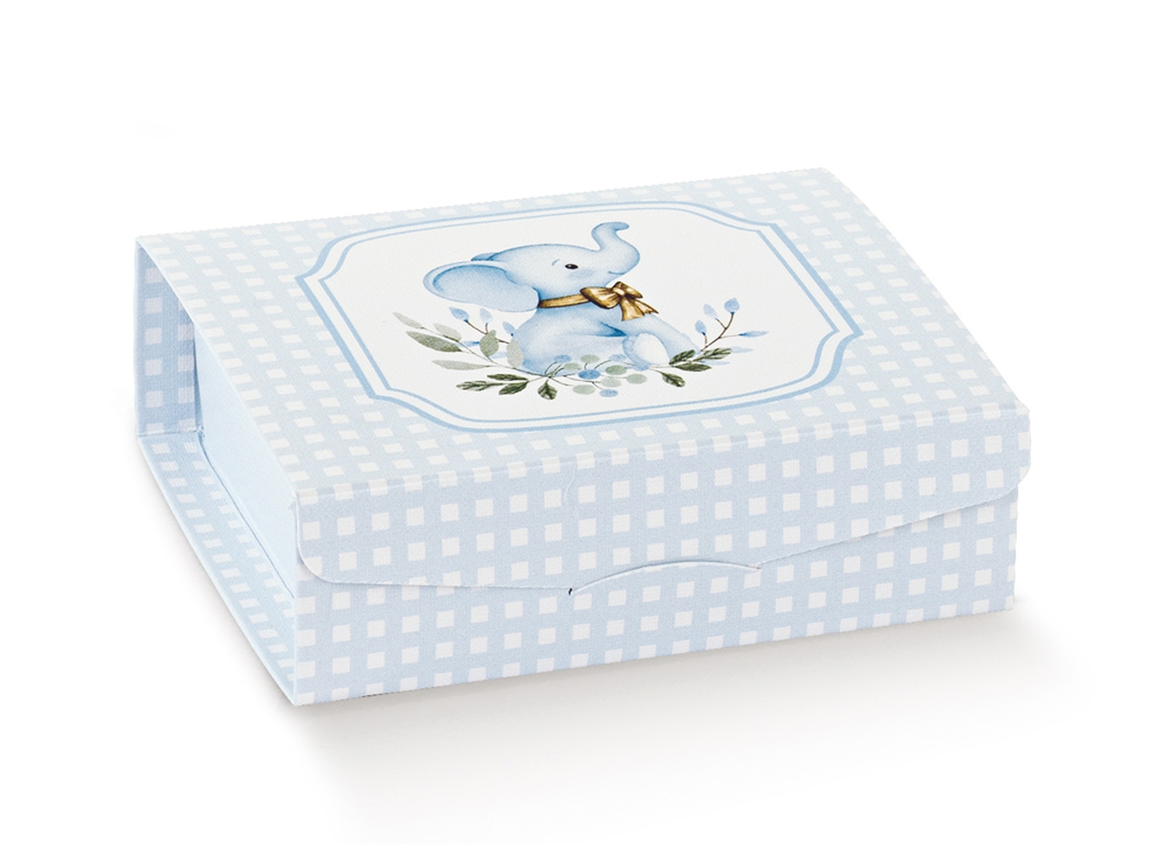 ELEFANTINO AZZURRO SCATOLA GIFT 7X7X3CM 100078C