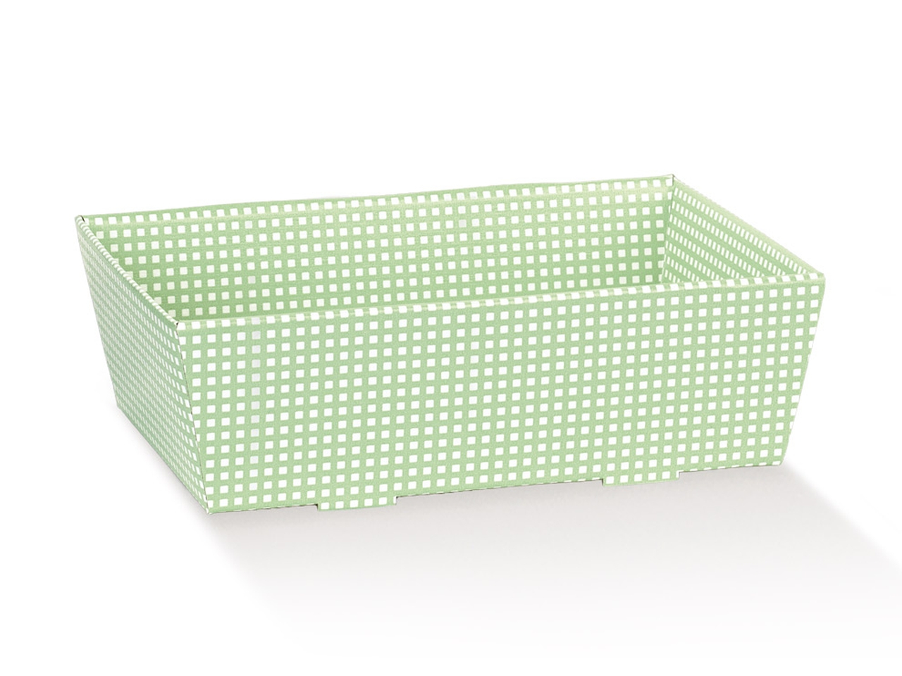 QUADRETTI VERDINO VASSOIO CONICO 29X21X9CM 100212S