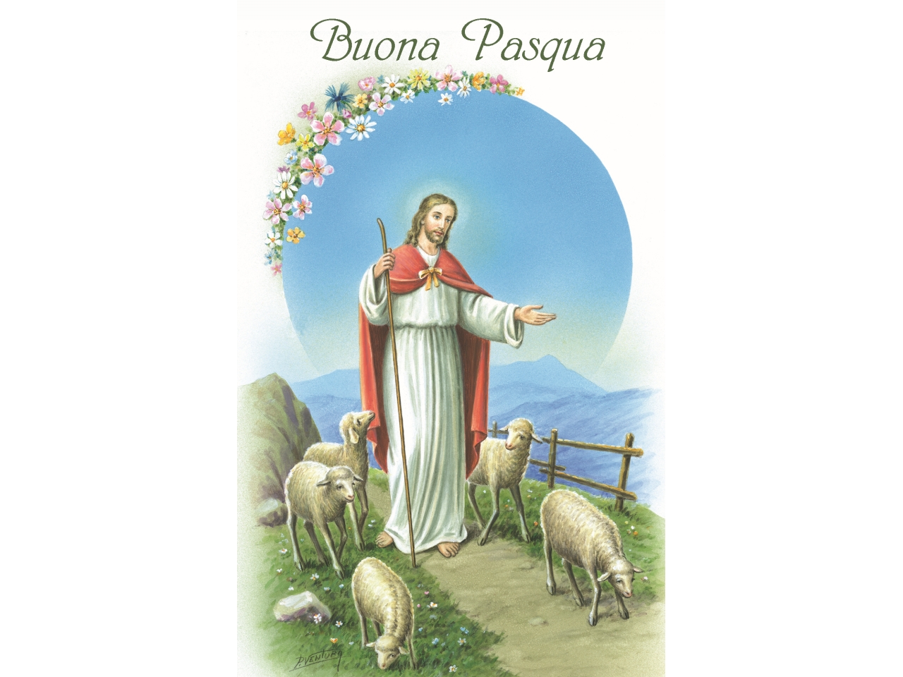 BIGLIETTO MINI BUONA PASQUA SACRA PV20024BP/B BIGLIETTO MINI BUONA PASQUA SACRA PV20024BP/B