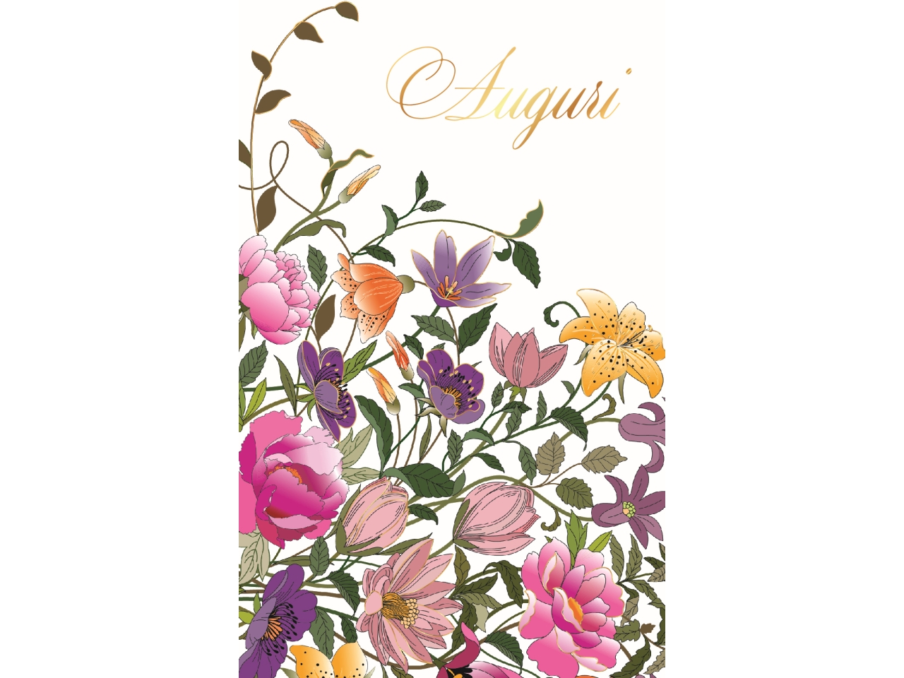 BIGLIETTO MINI TANTI AUGURI FIORI FA20073AG/A